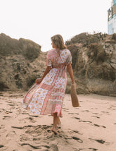 Robe midi kimono imprimée Wileen